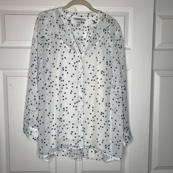 Motherhood Maternity Tops - Motherhood Maternity | Sheer Top with Stars